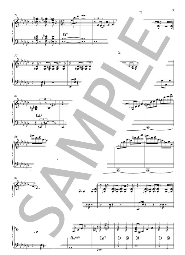 ミラーボール (東京事変) / ピアノ伴奏 上級 - サンプル譜面 3/5