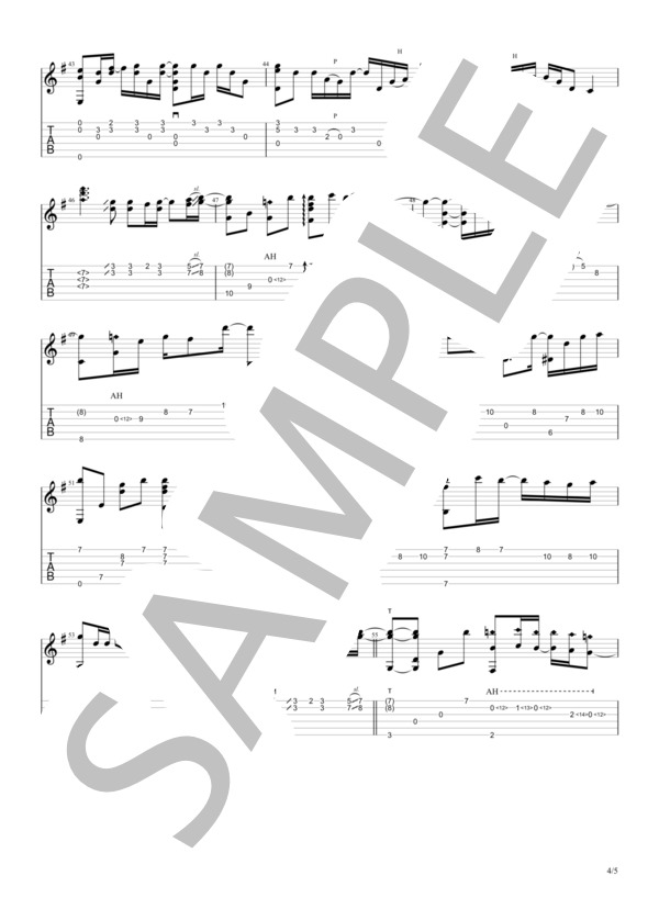 StarRingChild (澤野 弘之) / ギターソロ 中〜上級 - サンプル譜面 4/5