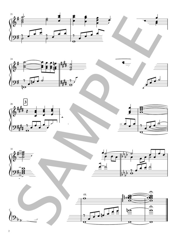 【中級】テーマ・オブ・半沢直樹 ～Heartless、Relief、Hope～ / Piano Solo (服部 隆之) / ピアノソロ 中級 - サンプル譜面 4/5