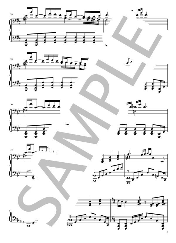 【上級】テーマ・オブ・半沢直樹 ～Main Title～ / Piano Solo (服部 隆之) / ピアノソロ 上級 - サンプル譜面 3/5