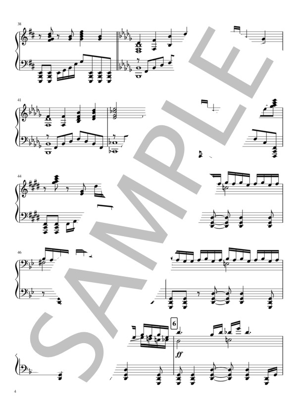 【上級】テーマ・オブ・半沢直樹 ～Main Title～ / Piano Solo (服部 隆之) / ピアノソロ 上級 - サンプル譜面 4/5