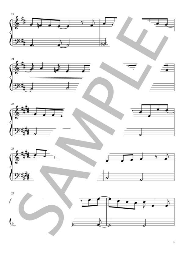 【入門〜初級】弾きやすい！炎   /   LISA   /   ピアノソロ   /  (LiSA) / 入門〜初級 - サンプル譜面 3/5