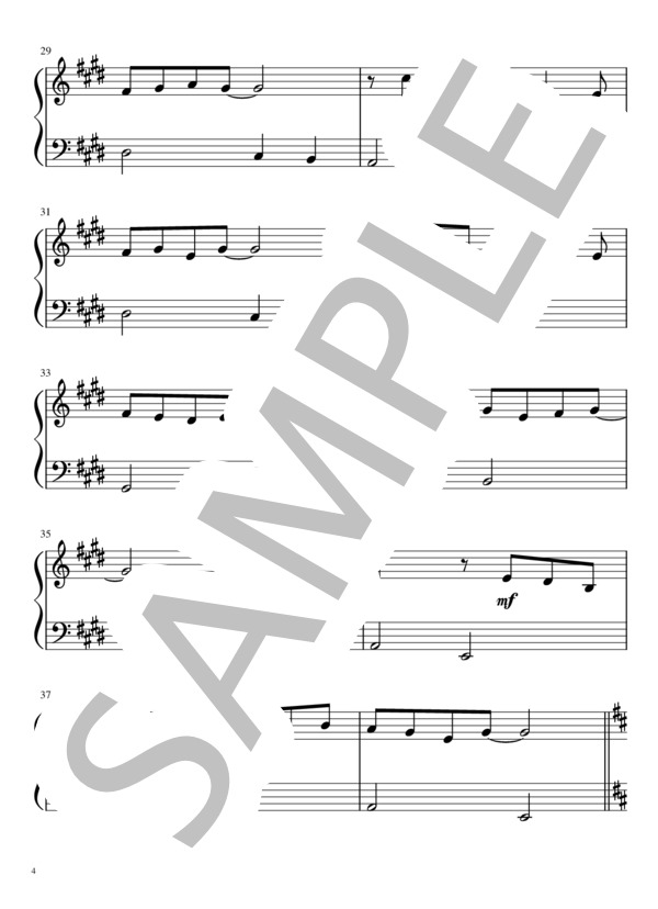 【入門〜初級】弾きやすい！炎   /   LISA   /   ピアノソロ   /  (LiSA) / 入門〜初級 - サンプル譜面 4/5