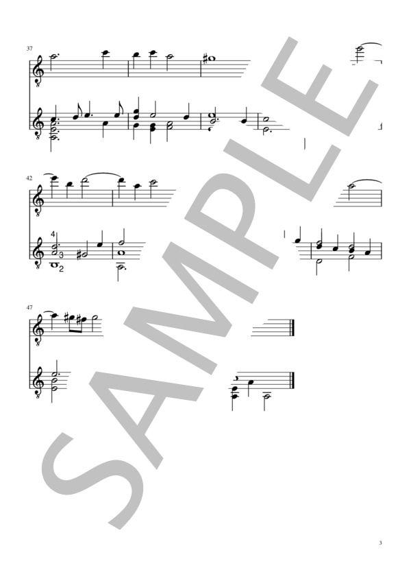 流れよわが涙 Flow my tears(J.ダウランド) ギターデュオアレンジ (ジョン・ダウランド) / 中〜上級 - サンプル譜面 3/5