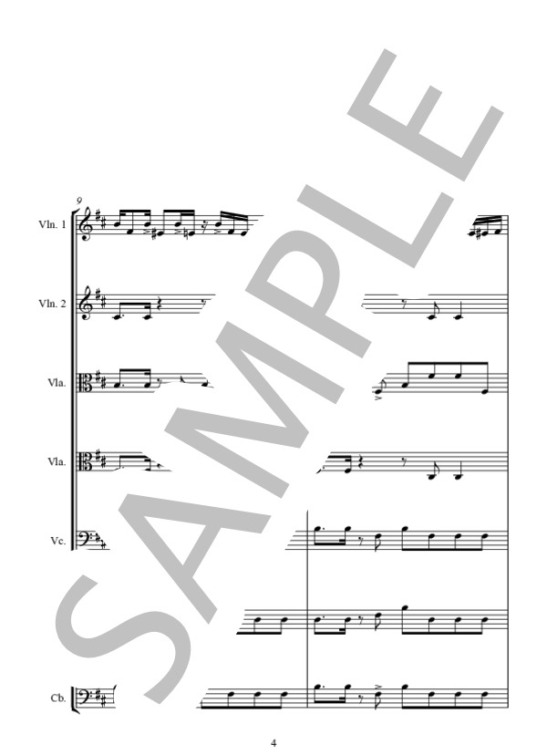 ESCUALO 鮫 (アストル・ピアソラ) / アンサンブル弦楽 上級 - サンプル譜面 4/5