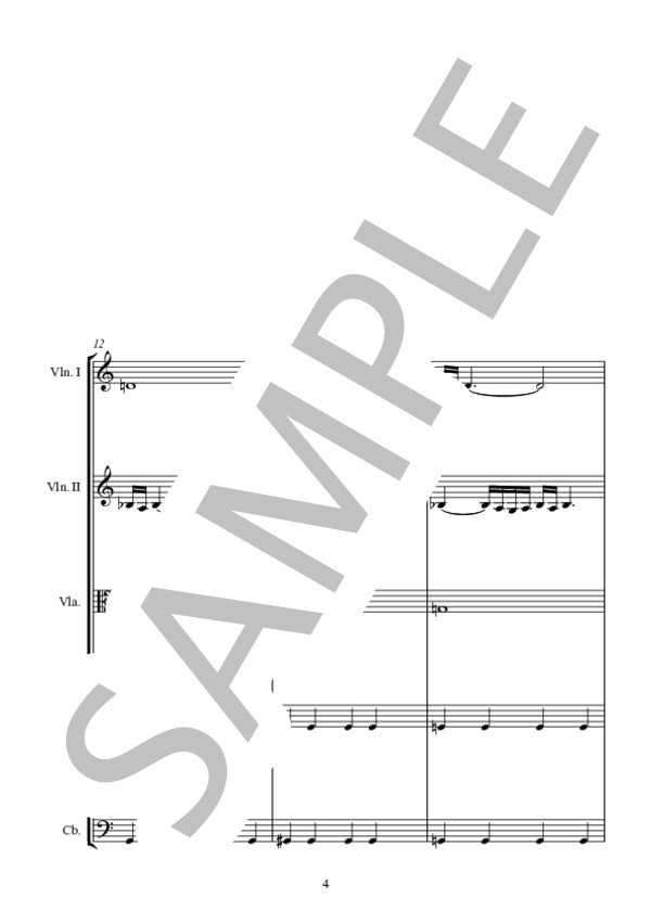 TRISTANGO トリスタンゴ (アストル・ピアソラ) / アンサンブル弦楽 中〜上級 - サンプル譜面 4/5