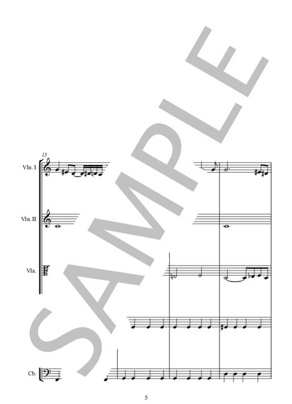 TRISTANGO トリスタンゴ (アストル・ピアソラ) / アンサンブル弦楽 中〜上級 - サンプル譜面 5/5