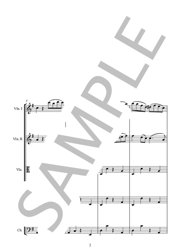 POR UNA CABEZA～～～SCENT OF A WOMAN 夢の香り (カルロス・ガルデル) / アンサンブル弦楽 中〜上級 - サンプル譜面 2/5