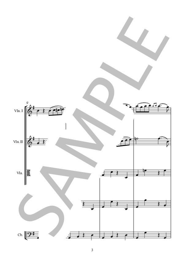 POR UNA CABEZA～～～SCENT OF A WOMAN 夢の香り (カルロス・ガルデル) / アンサンブル弦楽 中〜上級 - サンプル譜面 3/5