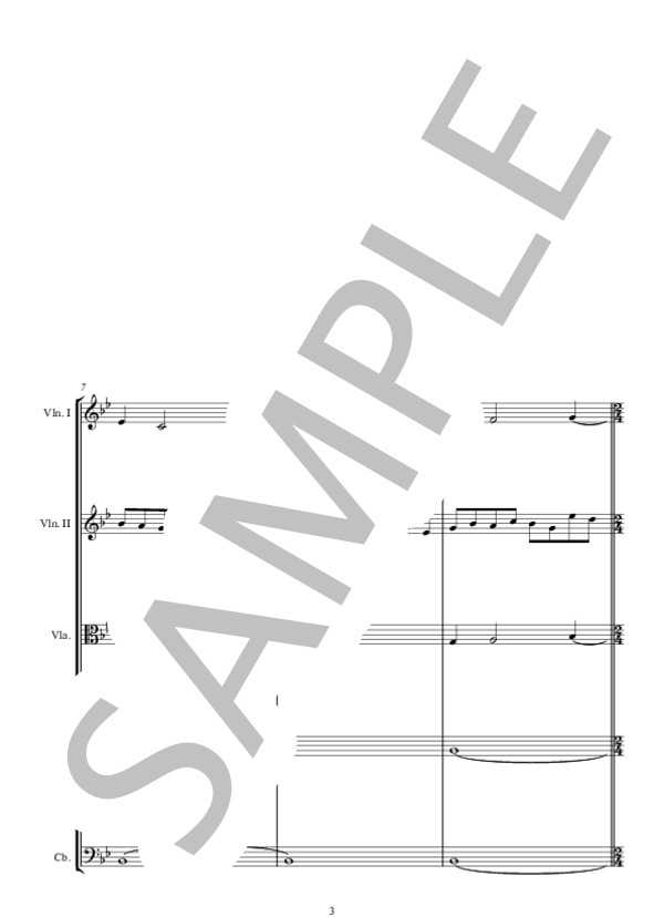NUOVO CINEMA PARADISO  ニューシネマパラダイス (エンニオ・モリコーネ) / アンサンブル弦楽 中〜上級 - サンプル譜面 3/5