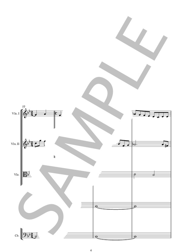 NUOVO CINEMA PARADISO  ニューシネマパラダイス (エンニオ・モリコーネ) / アンサンブル弦楽 中〜上級 - サンプル譜面 4/5