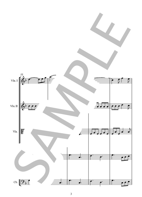 A SUMMER PLACE 避暑地の出来事 (マックス・スタイナー) / アンサンブル弦楽 中〜上級 - サンプル譜面 3/5