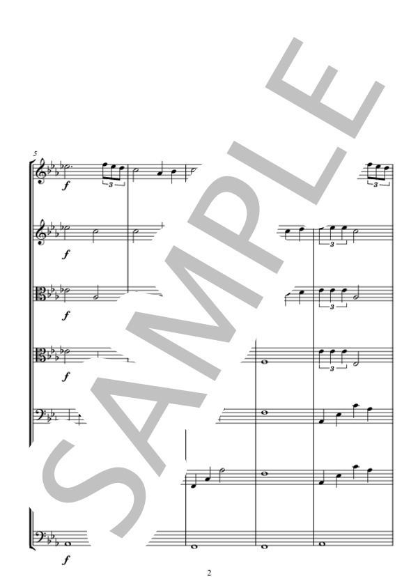 EL CID～LOVE THEME 映画「エルシド」から (ミクロス・ローザ) / アンサンブル弦楽 中〜上級 - サンプル譜面 2/5