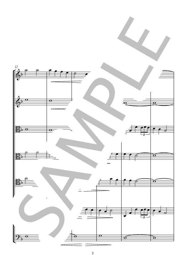 EL CID～TWINS 映画「エルシド」から (ミクロス・ローザ) / アンサンブル弦楽 中〜上級 - サンプル譜面 3/5