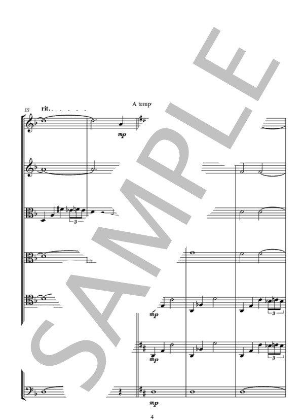 EL CID～TWINS 映画「エルシド」から (ミクロス・ローザ) / アンサンブル弦楽 中〜上級 - サンプル譜面 4/5