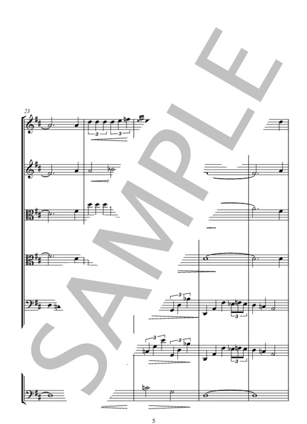 EL CID～TWINS 映画「エルシド」から (ミクロス・ローザ) / アンサンブル弦楽 中〜上級 - サンプル譜面 5/5