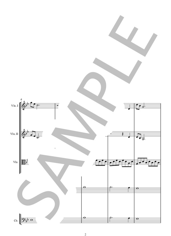 はつ恋 (久石 譲) / アンサンブル弦楽 中〜上級 - サンプル譜面 2/5