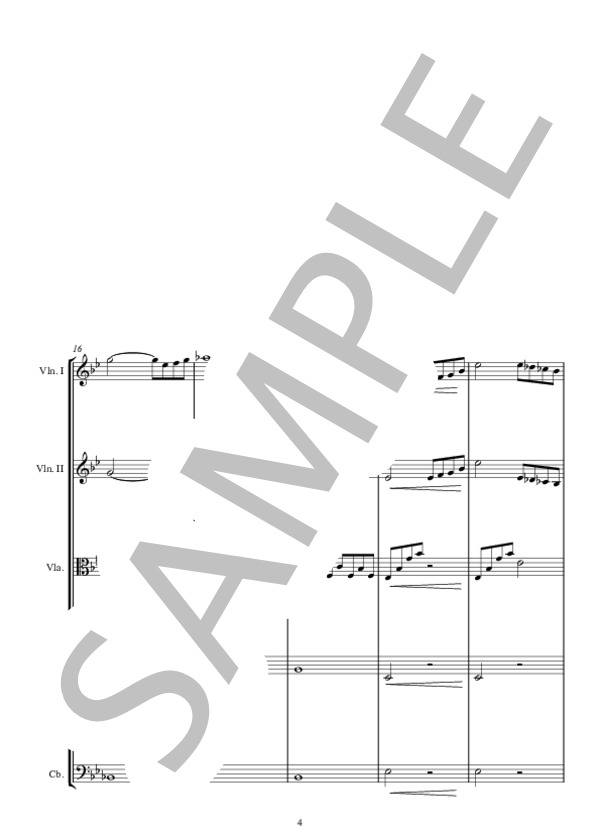 はつ恋 (久石 譲) / アンサンブル弦楽 中〜上級 - サンプル譜面 4/5