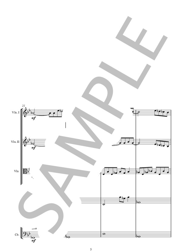 はつ恋 (久石 譲) / アンサンブル弦楽 中〜上級 - サンプル譜面 5/5