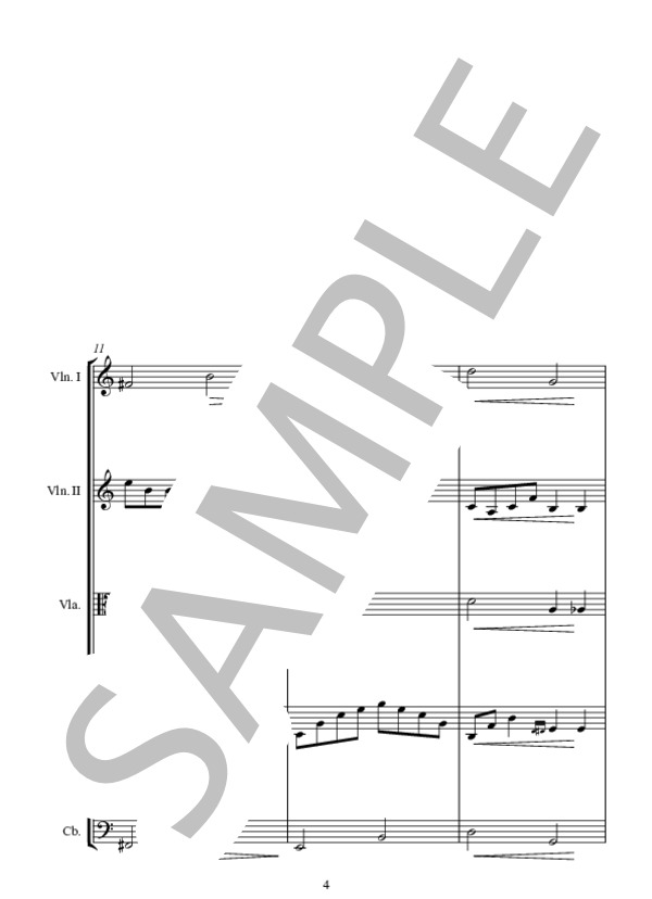 Friends (久石 譲) / アンサンブル弦楽 中〜上級 - サンプル譜面 4/5