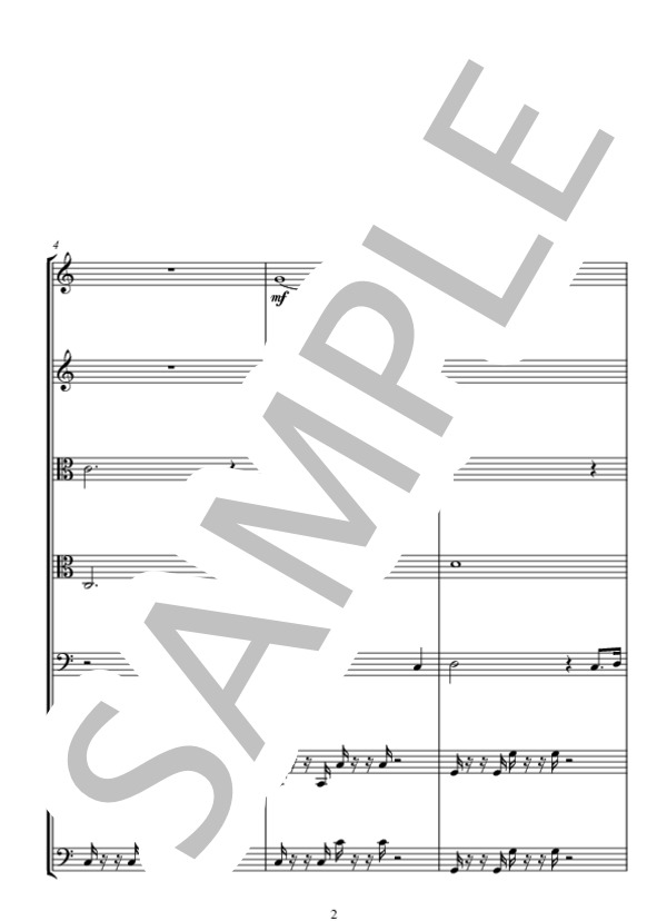 STORY OF BOADICEA (ENYA) / アンサンブル弦楽 中〜上級 - サンプル譜面 2/5