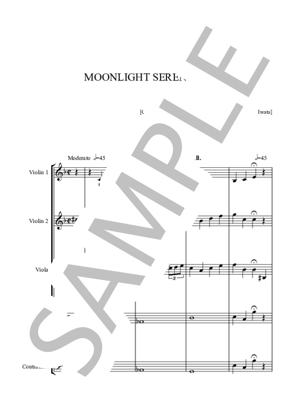 MOONLIGHT SERENADE ムーンライトセレナーデ  (グレン・ミラー) / アンサンブル弦楽 中級 - サンプル譜面 1/5