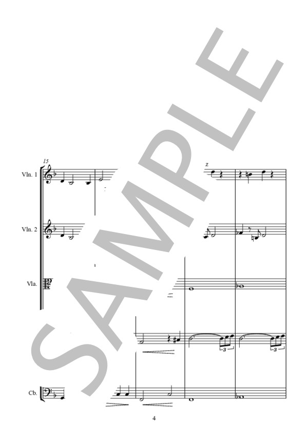 MOONLIGHT SERENADE ムーンライトセレナーデ  (グレン・ミラー) / アンサンブル弦楽 中級 - サンプル譜面 4/5