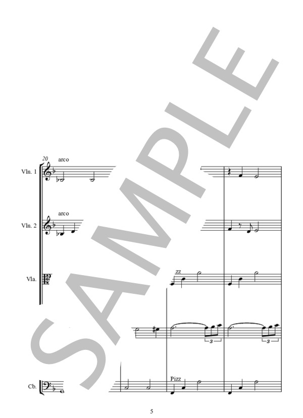 MOONLIGHT SERENADE ムーンライトセレナーデ  (グレン・ミラー) / アンサンブル弦楽 中級 - サンプル譜面 5/5