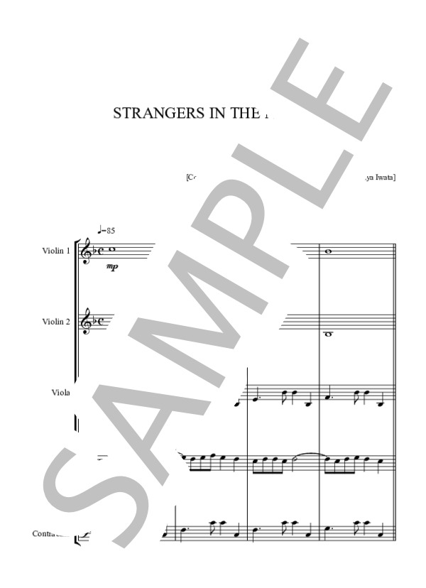 STRANGERS IN THE NIGHT 夜のストレンジャー (BERT・KAEMPFERT) / アンサンブル弦楽 中〜上級 - サンプル譜面 1/5