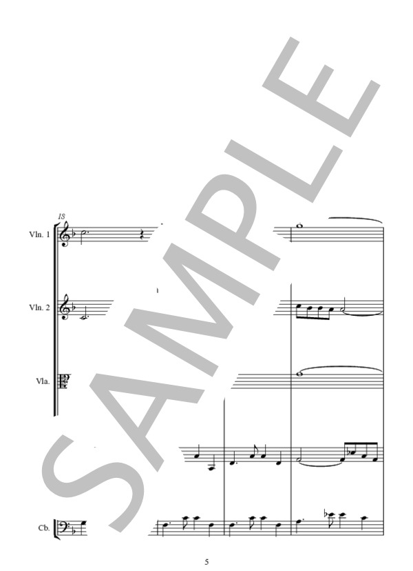 STRANGERS IN THE NIGHT 夜のストレンジャー (BERT・KAEMPFERT) / アンサンブル弦楽 中〜上級 - サンプル譜面 5/5