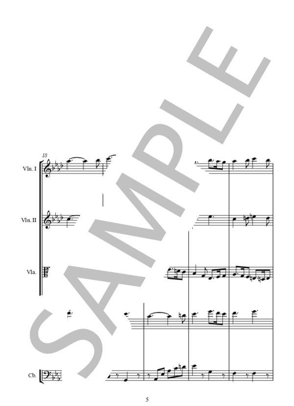 グリーンスリーブス(Greensleeves) (不詳) / アンサンブル弦楽 中〜上級 - サンプル譜面 5/5