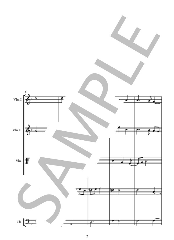 THE KING OF DENMARK'S GALLIARD デンマーク王のガリヤルド (ジョン・ダウランド) / アンサンブル弦楽 中級 - サンプル譜面 2/5