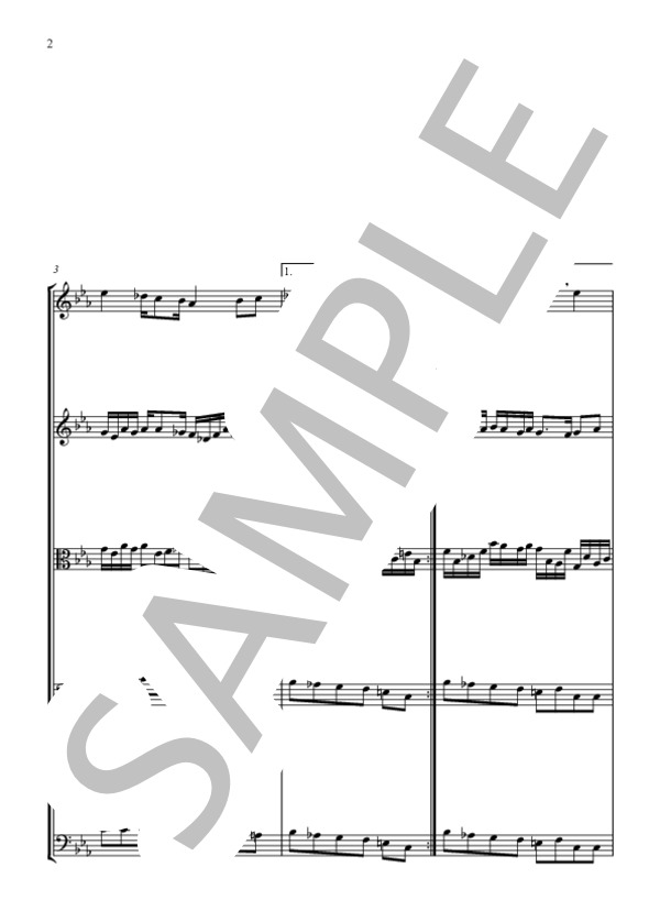 コラール・プレリュード BWV.639  主イエス・キリストよ、我汝に呼ばわる (ヨハン・セバスチャン・バッハ) / アンサンブル弦楽 中級 - サンプル譜面 2/5