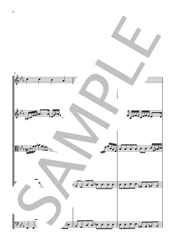 コラール・プレリュード BWV.639  主イエス・キリストよ、我汝に呼ばわる (ヨハン・セバスチャン・バッハ) / アンサンブル弦楽 中級 - サンプル譜面 4/5
