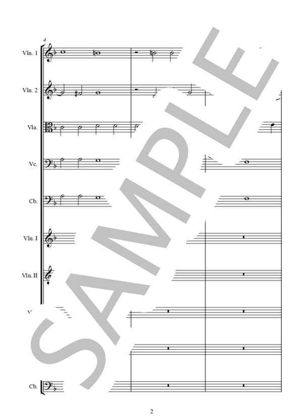 SONATA PIAN E FORTE ソナタ ピアノとフォルテ (GIOVANNNI・GABRIELI) / アンサンブル弦楽 中級 - サンプル譜面 2/5