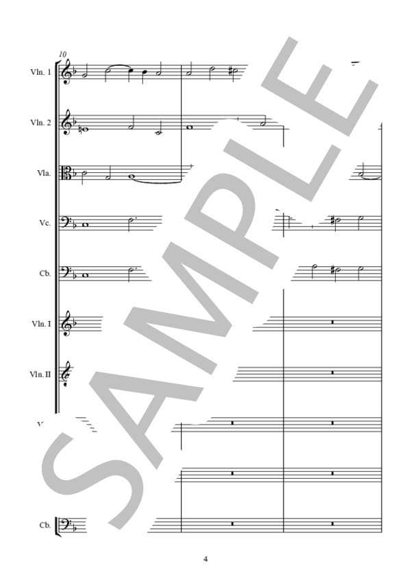 SONATA PIAN E FORTE ソナタ ピアノとフォルテ (GIOVANNNI・GABRIELI) / アンサンブル弦楽 中級 - サンプル譜面 4/5