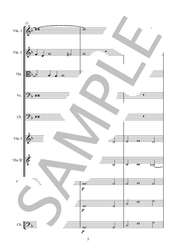 SONATA PIAN E FORTE ソナタ ピアノとフォルテ (GIOVANNNI・GABRIELI) / アンサンブル弦楽 中級 - サンプル譜面 5/5