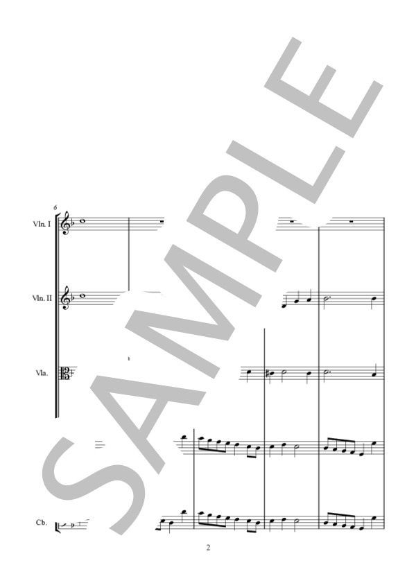 LA SPIRITATA  4声のカンツォン第1番「陽気な女」 (GIOVANNNI・GABRIELI) / アンサンブル弦楽 中級 - サンプル譜面 2/5