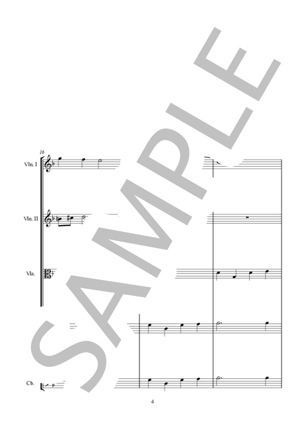 LA SPIRITATA  4声のカンツォン第1番「陽気な女」 (GIOVANNNI・GABRIELI) / アンサンブル弦楽 中級 - サンプル譜面 4/5