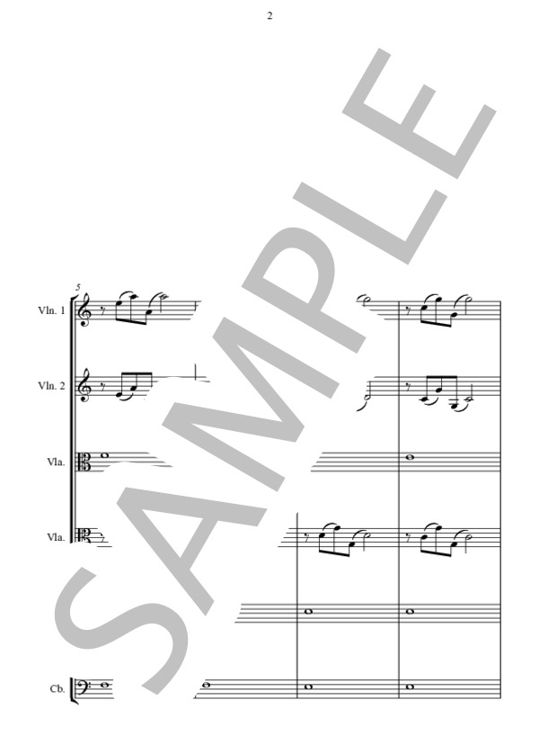 TANGO POUR CLAUDE クロードのためのタンゴ（わが友クロード） (岩田 一弥) / アンサンブル弦楽 中〜上級 - サンプル譜面 2/5