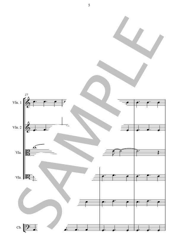 TANGO POUR CLAUDE クロードのためのタンゴ（わが友クロード） (岩田 一弥) / アンサンブル弦楽 中〜上級 - サンプル譜面 5/5