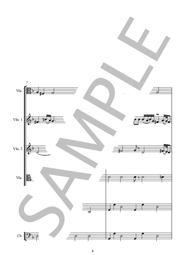 AMARILLI MIA BELLA 麗しのアマリッリ Viola solo ＋ 弦楽アンサンブル版 (ジュリオ・カッチーニ) / アンサンブル弦楽 中〜上級 - サンプル譜面 4/5