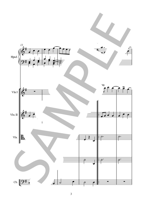 MENUET Ⅰ.Ⅱ (ジャン=フィリップ・ラモー) / アンサンブルピアノ＋他楽器 中〜上級 - サンプル譜面 3/5