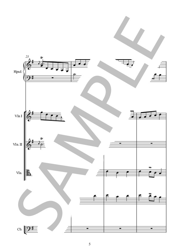 MENUET Ⅰ.Ⅱ (ジャン=フィリップ・ラモー) / アンサンブルピアノ＋他楽器 中〜上級 - サンプル譜面 5/5
