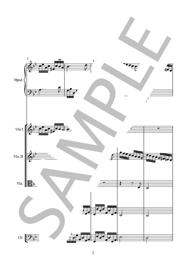 L'EGYPTIENNNE (ジャン=フィリップ・ラモー) / アンサンブルピアノ＋他楽器 中〜上級 - サンプル譜面 2/5