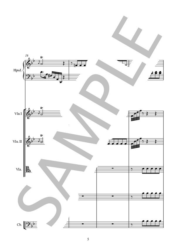 LA POULE めんどり (ジャン=フィリップ・ラモー) / アンサンブルピアノ＋他楽器 中〜上級 - サンプル譜面 5/5