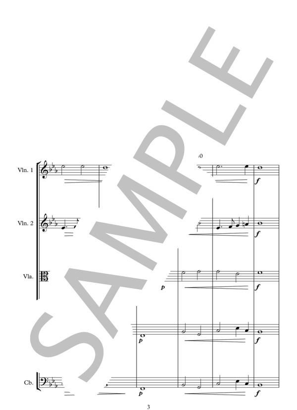 CHORAL コラール (GIOVANNI・PALESTRINA) / アンサンブル弦楽 中級 - サンプル譜面 3/5