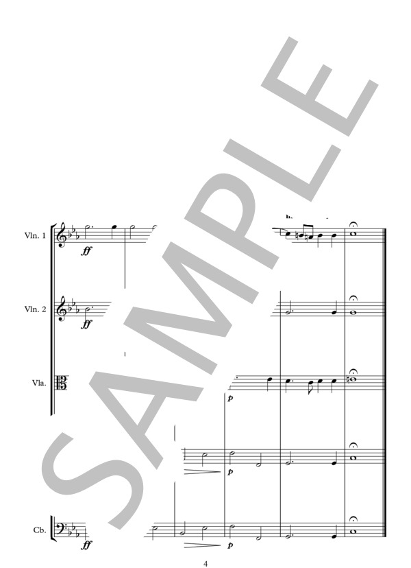 CHORAL コラール (GIOVANNI・PALESTRINA) / アンサンブル弦楽 中級 - サンプル譜面 4/5