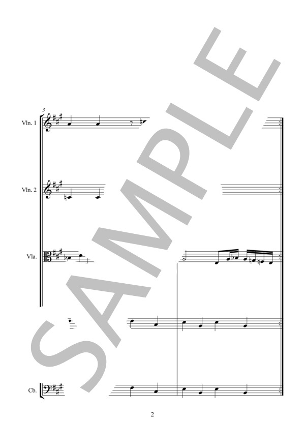 HAVA NAGILA ハバ・ナギラ (不詳) / アンサンブル弦楽 中〜上級 - サンプル譜面 2/5