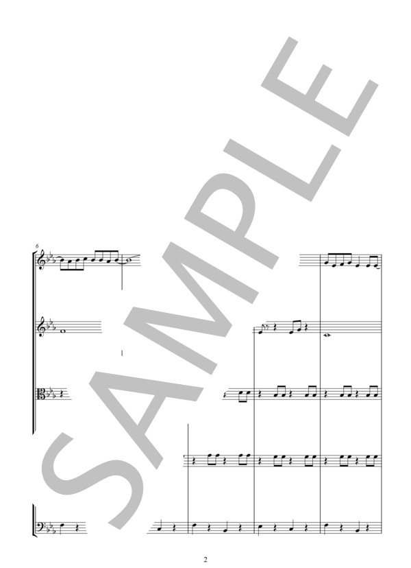 BLUE MOON ブルームーン (リチャード・ロジャース) / アンサンブル弦楽 中級 - サンプル譜面 2/5